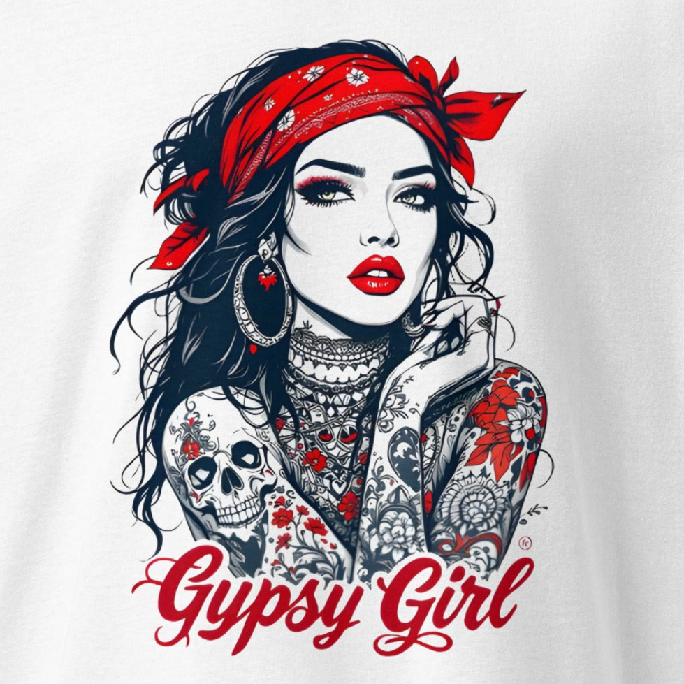 Oversized Unisex Gypsy girl illustration heavyweight t-shirt