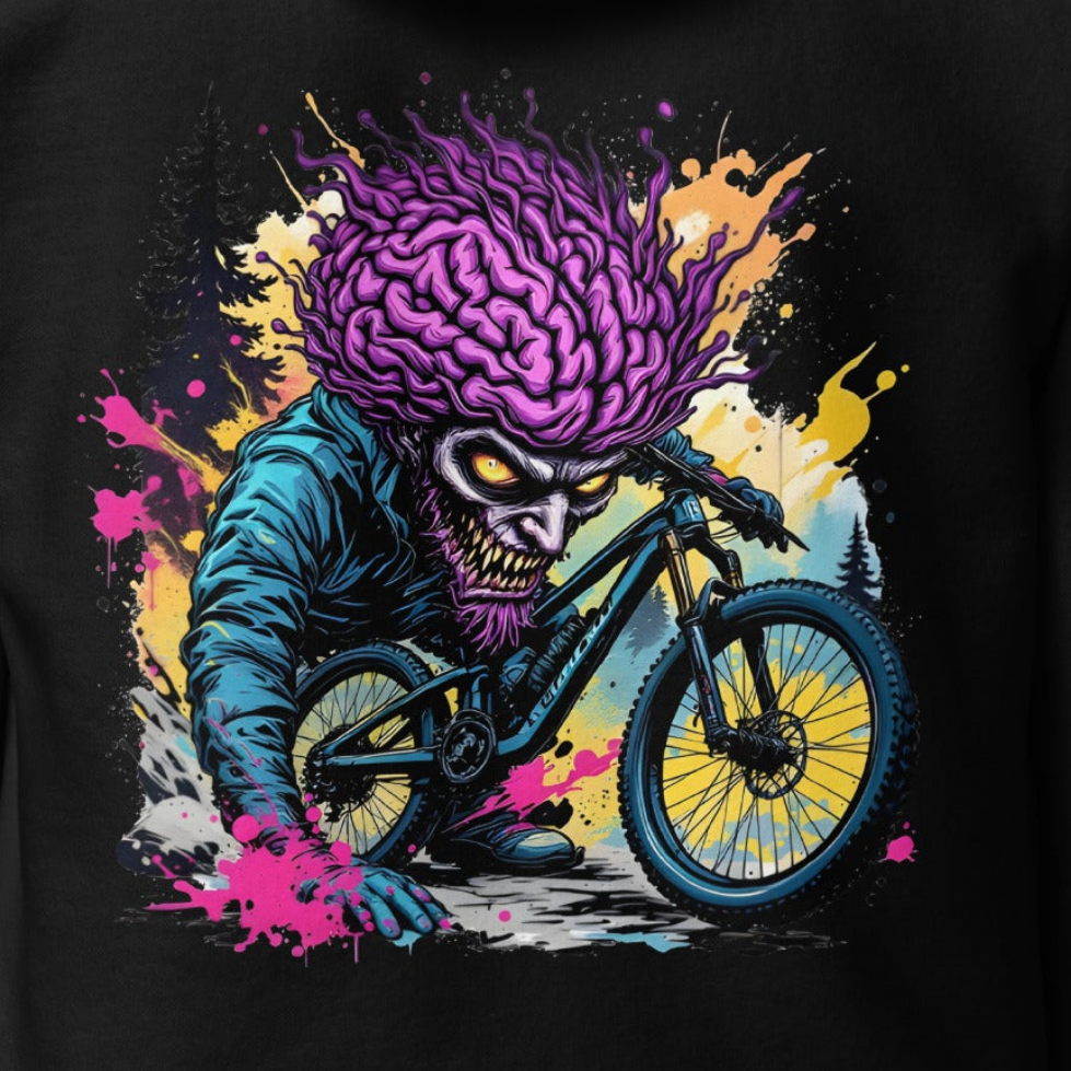 Unisex Brains rider series single back print premium Hoodie