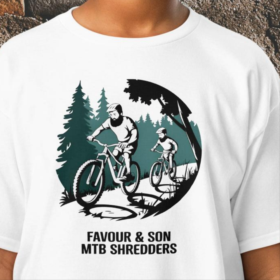 Youth Father and son illustrated style classic tee