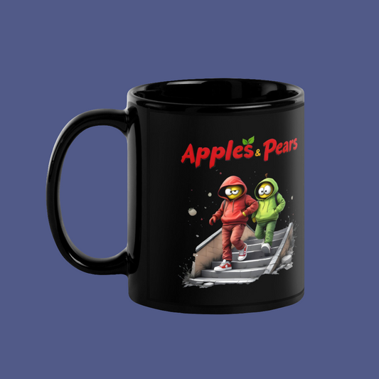 Black Bigfoot and son Dad Glossy Mug