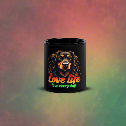 Black Love life everyday Glossy Mug