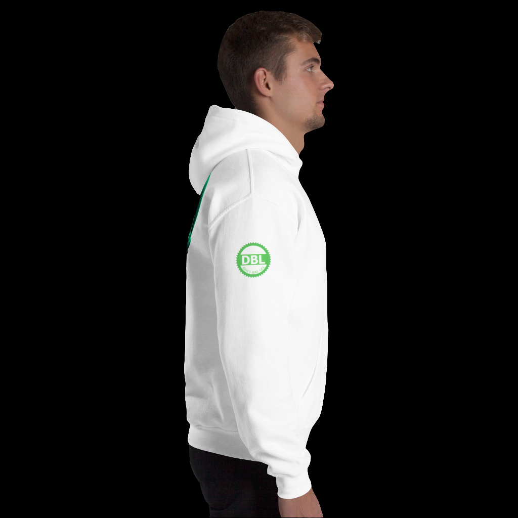 Unisex green aluminous crystal skull Hoodie