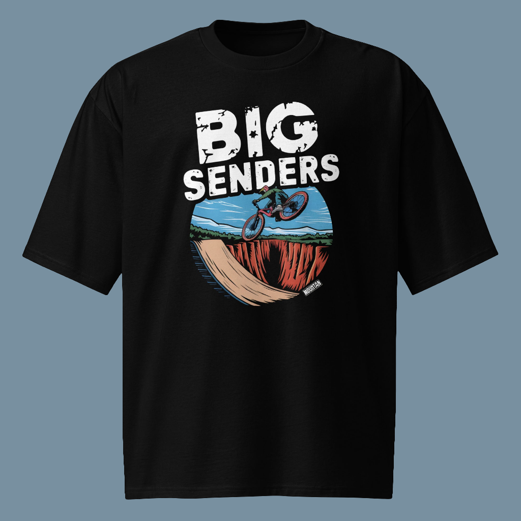 Oversized Big sender illustration bike-park classic weight t-shirt