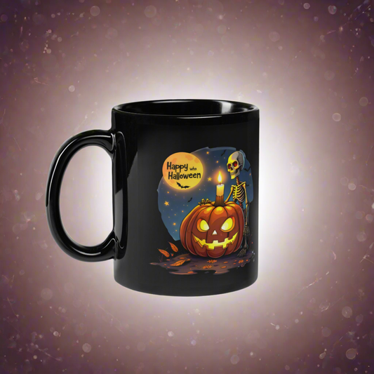 Black Halloween classic Glossy Mug