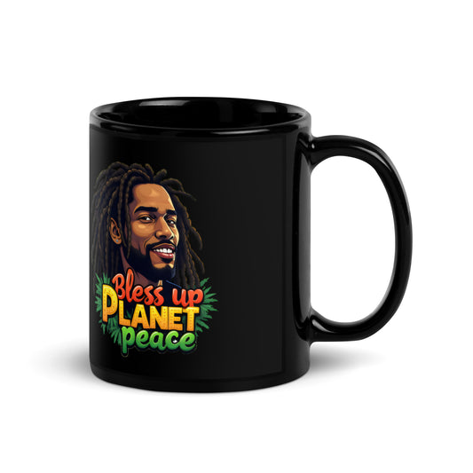 Black bless up Glossy Jamaican Mug