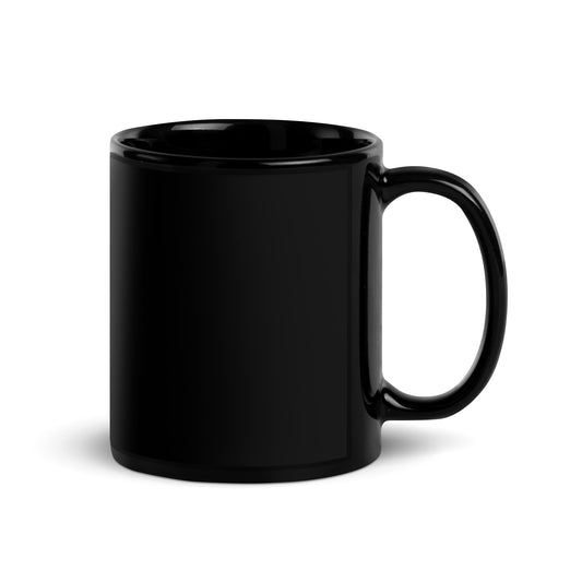 Hedgehog Mr spike Black Glossy Mug