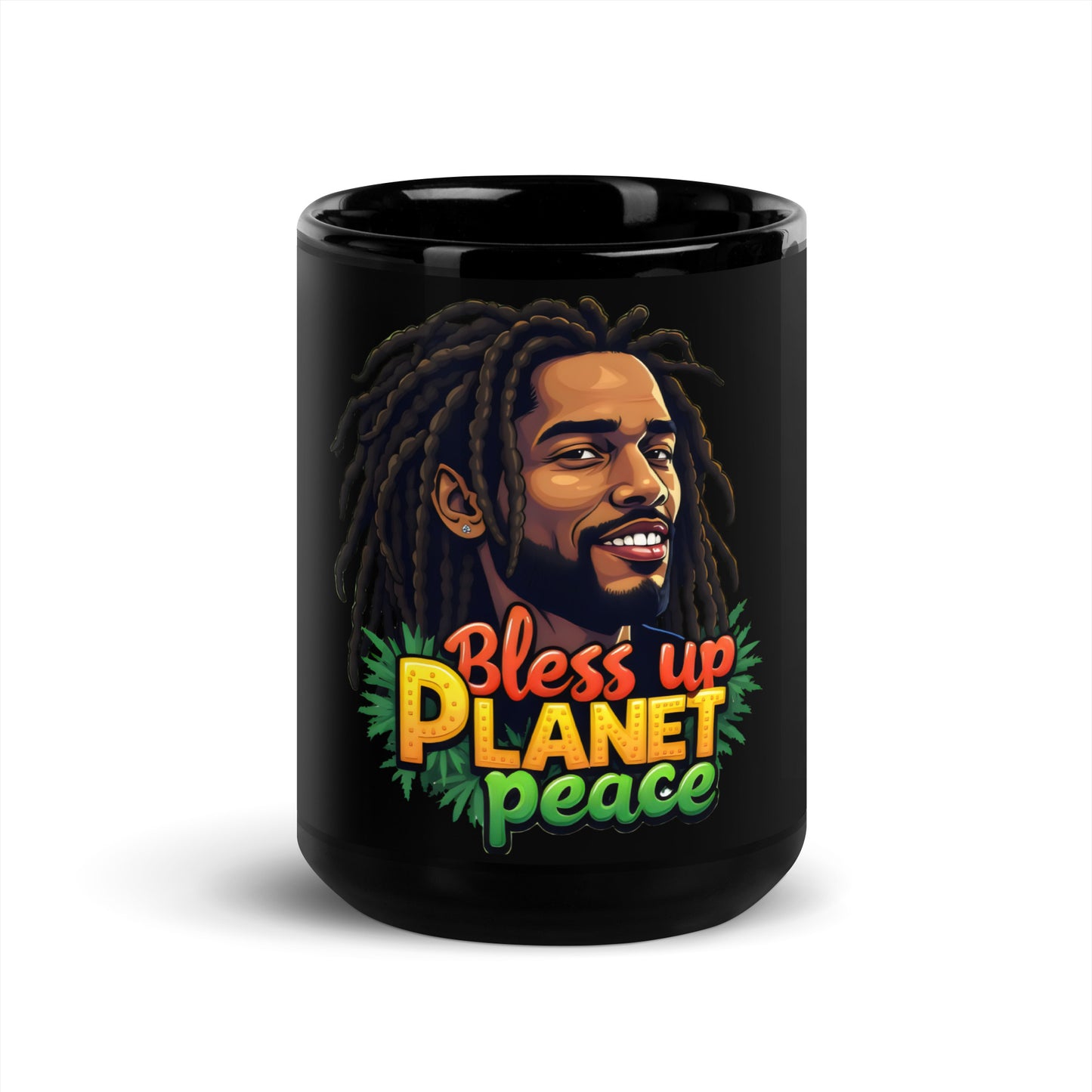 Black bless up Glossy Jamaican Mug