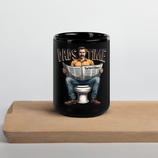 Dad's time Black Glossy Mug