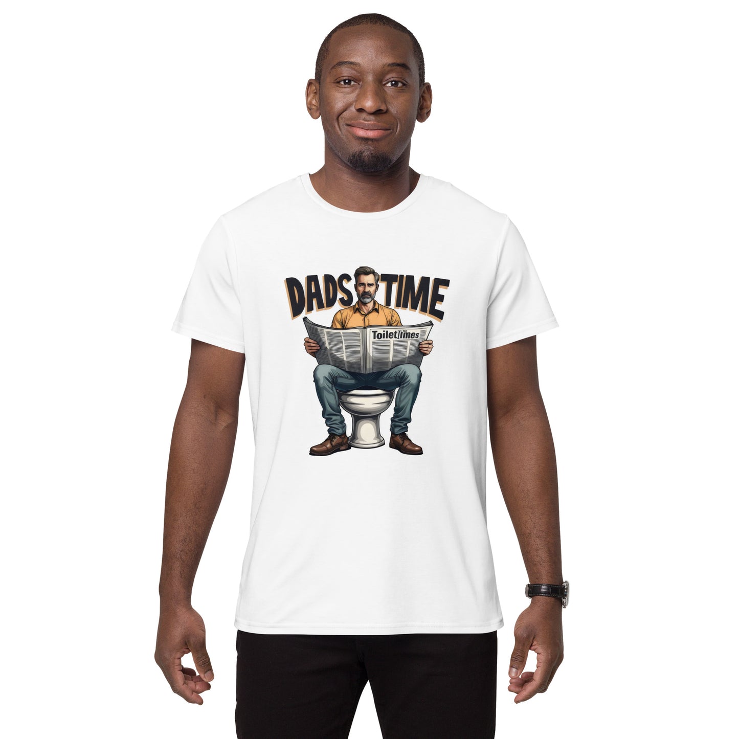 Men's sat on toilet dads time premium cotton t-shirt