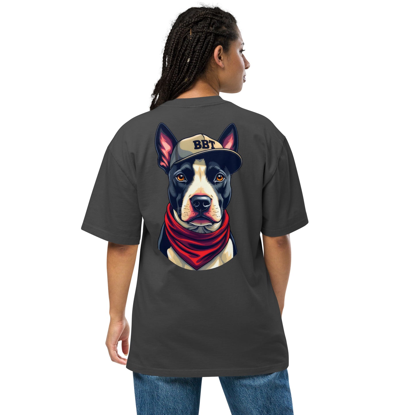 Oversized English bull terrier tee faded t-shirt