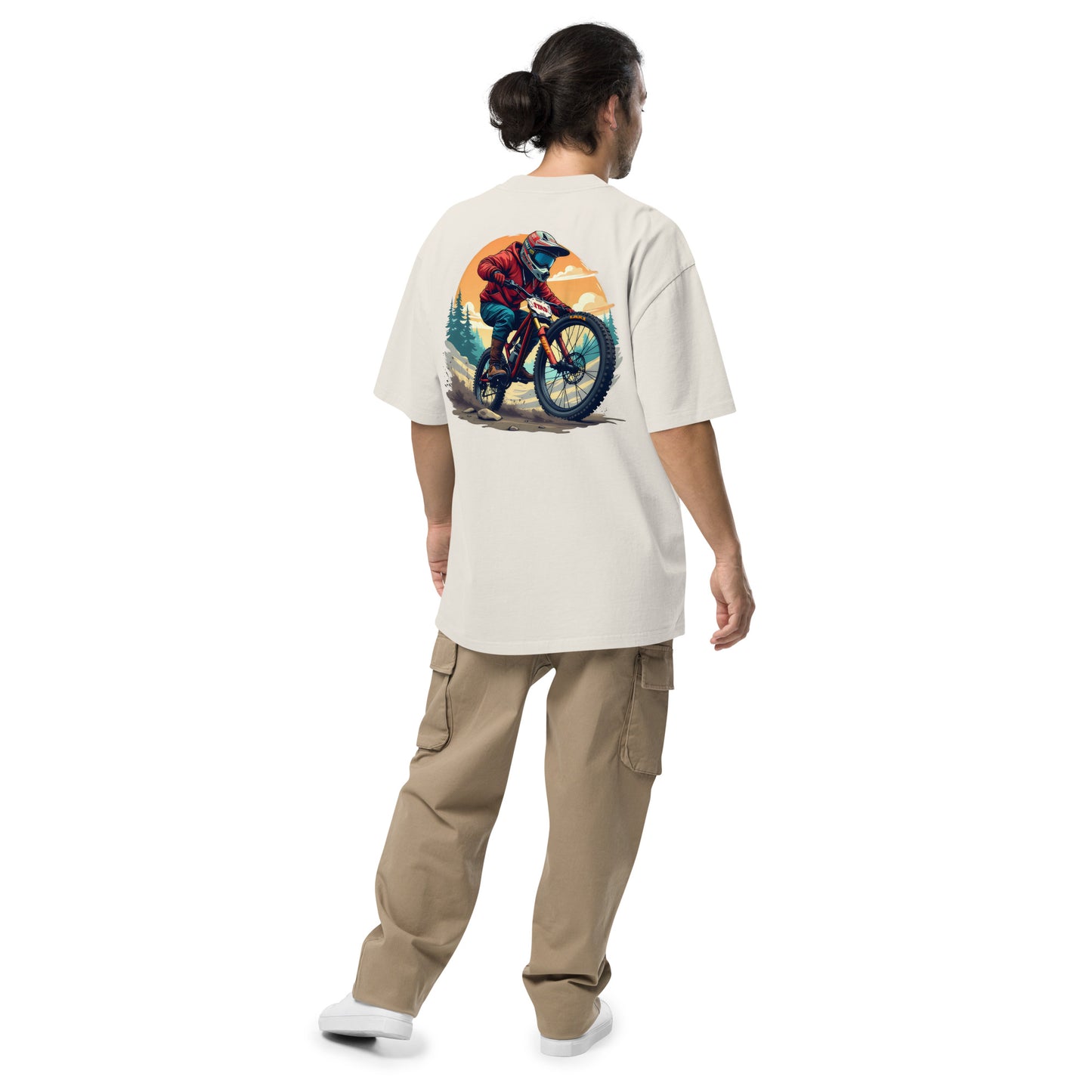 Simply shred and focus Oversized faded t-shirt