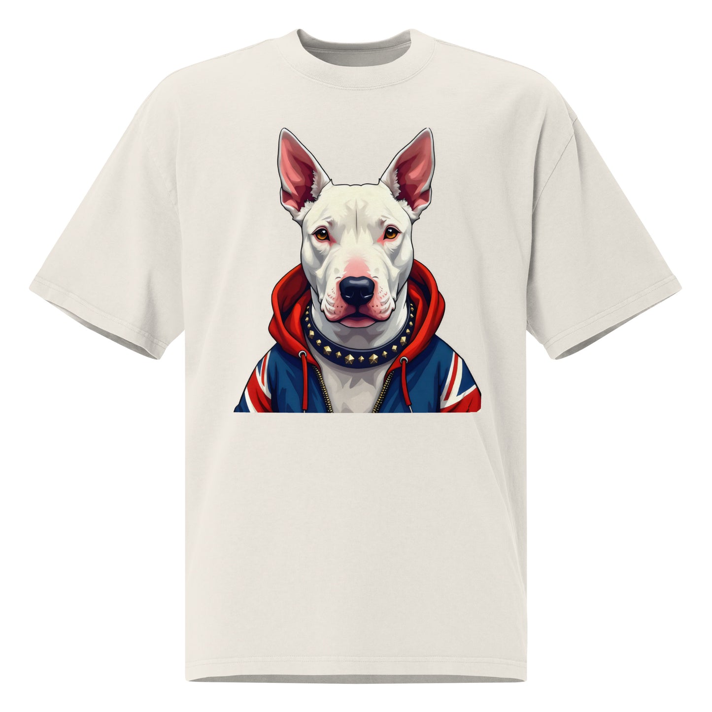 Oversized English bull terrier tee faded t-shirt