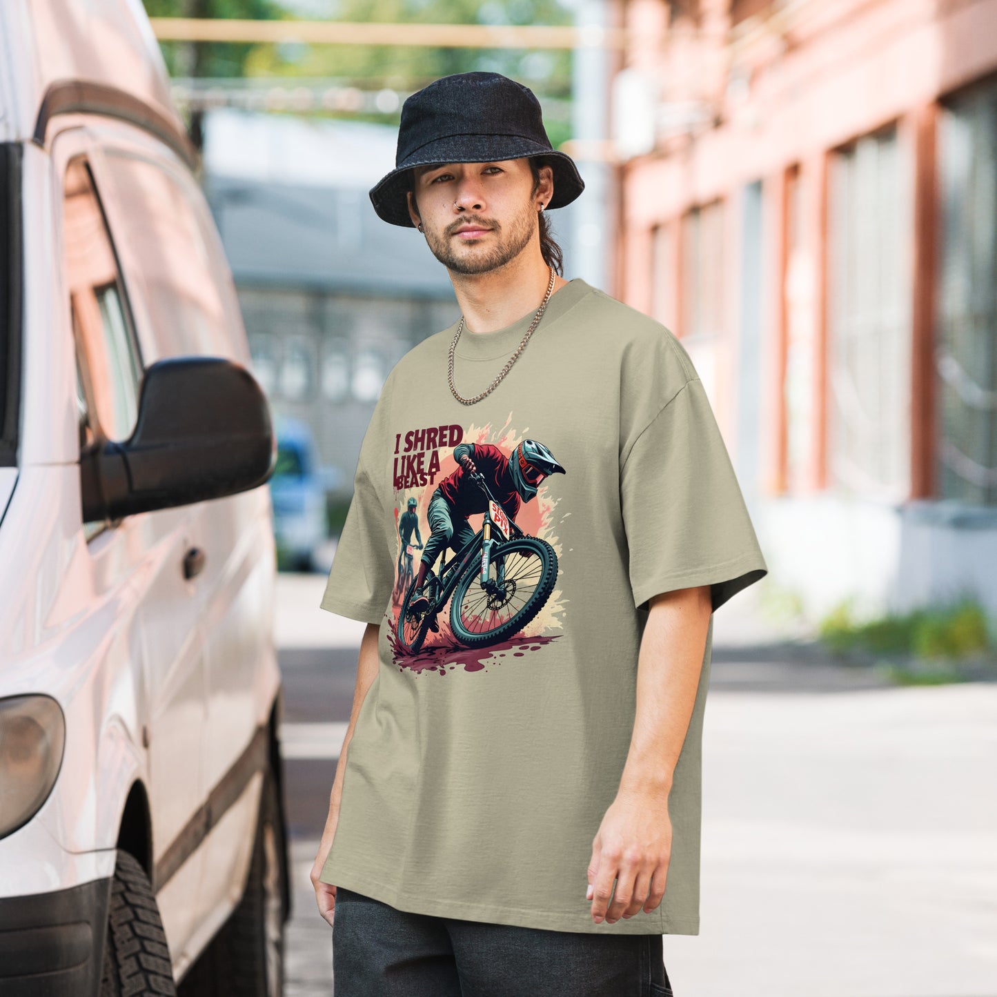 Oversized MTB Shredding faded t-shirt