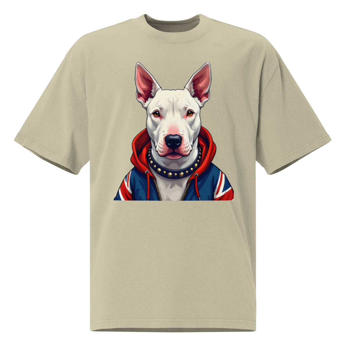 Oversized English bull terrier tee faded t-shirt