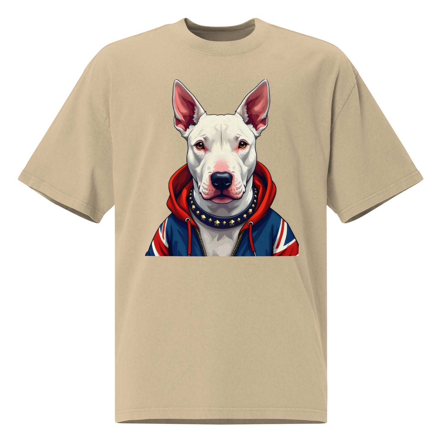 Oversized English bull terrier tee faded t-shirt