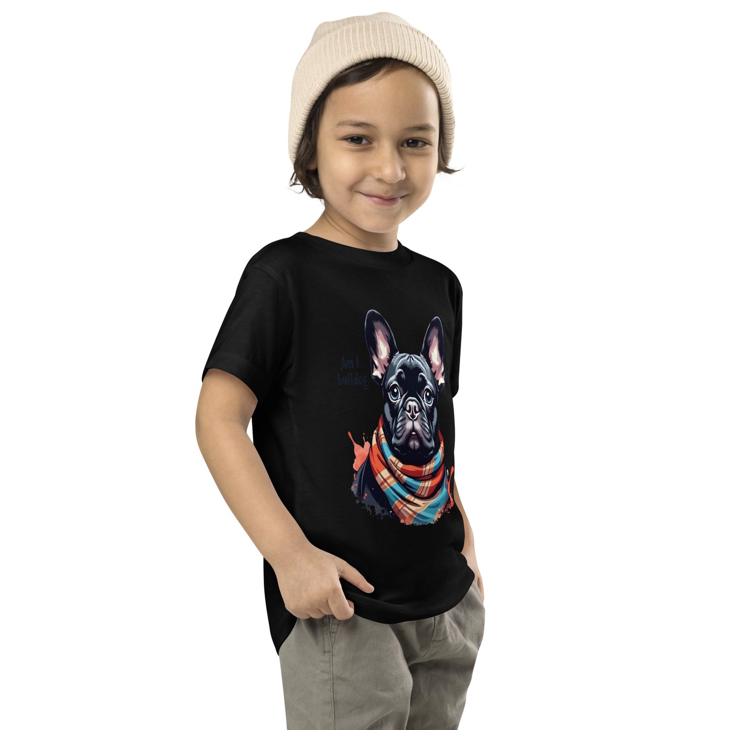 Toddler French bulldog Short Sleeve Tee