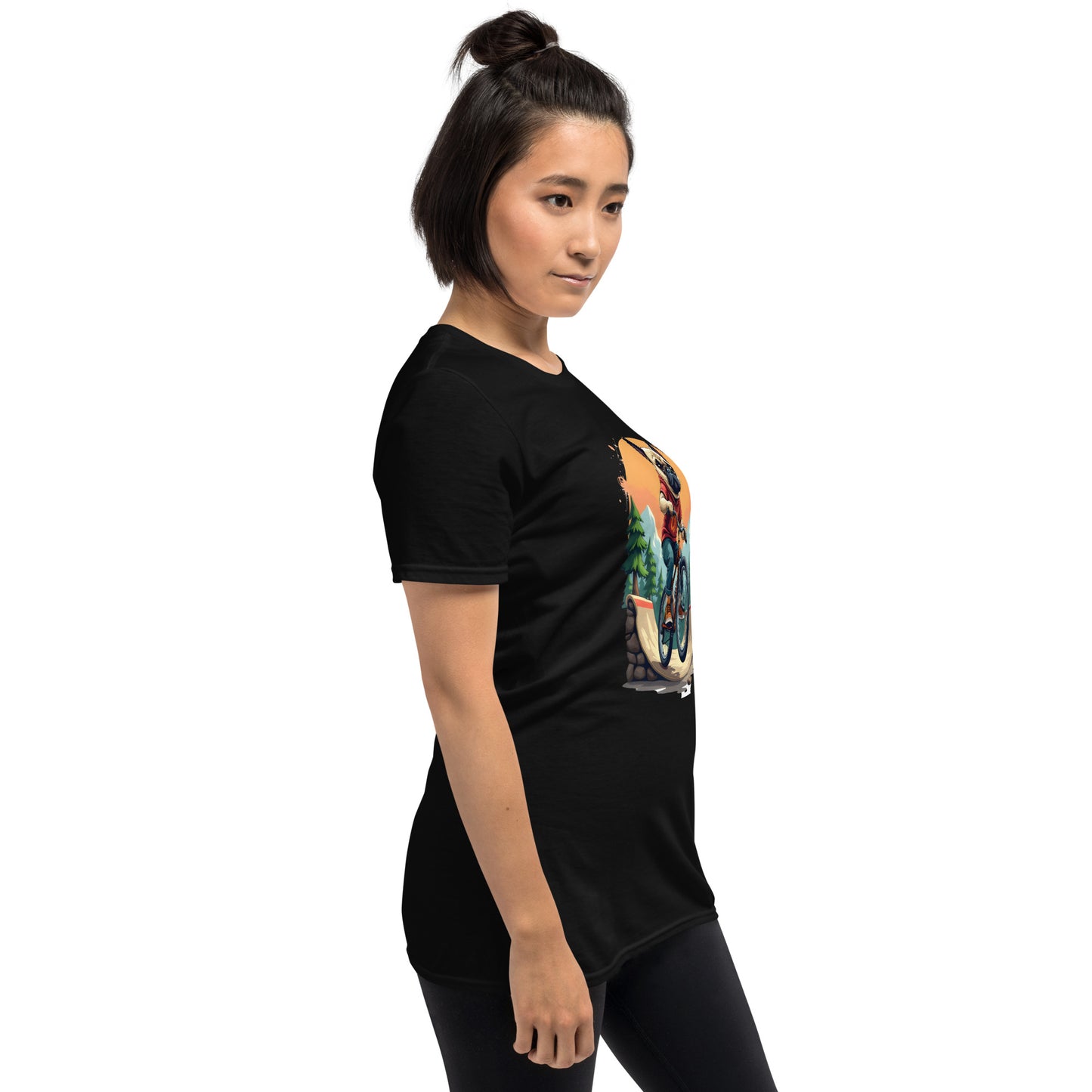 pug dog at bike park Short-Sleeve Unisex T-Shirt