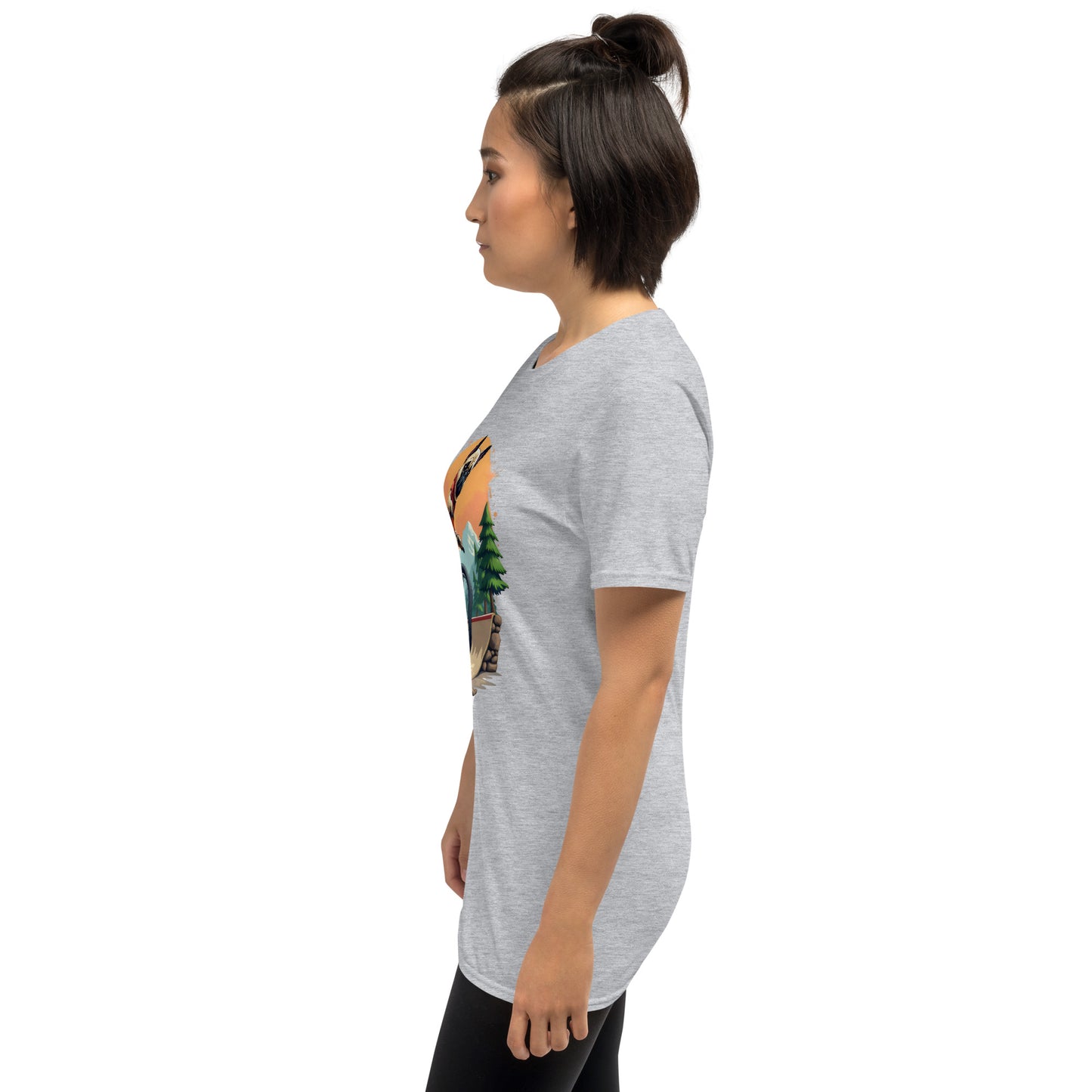 pug dog at bike park Short-Sleeve Unisex T-Shirt