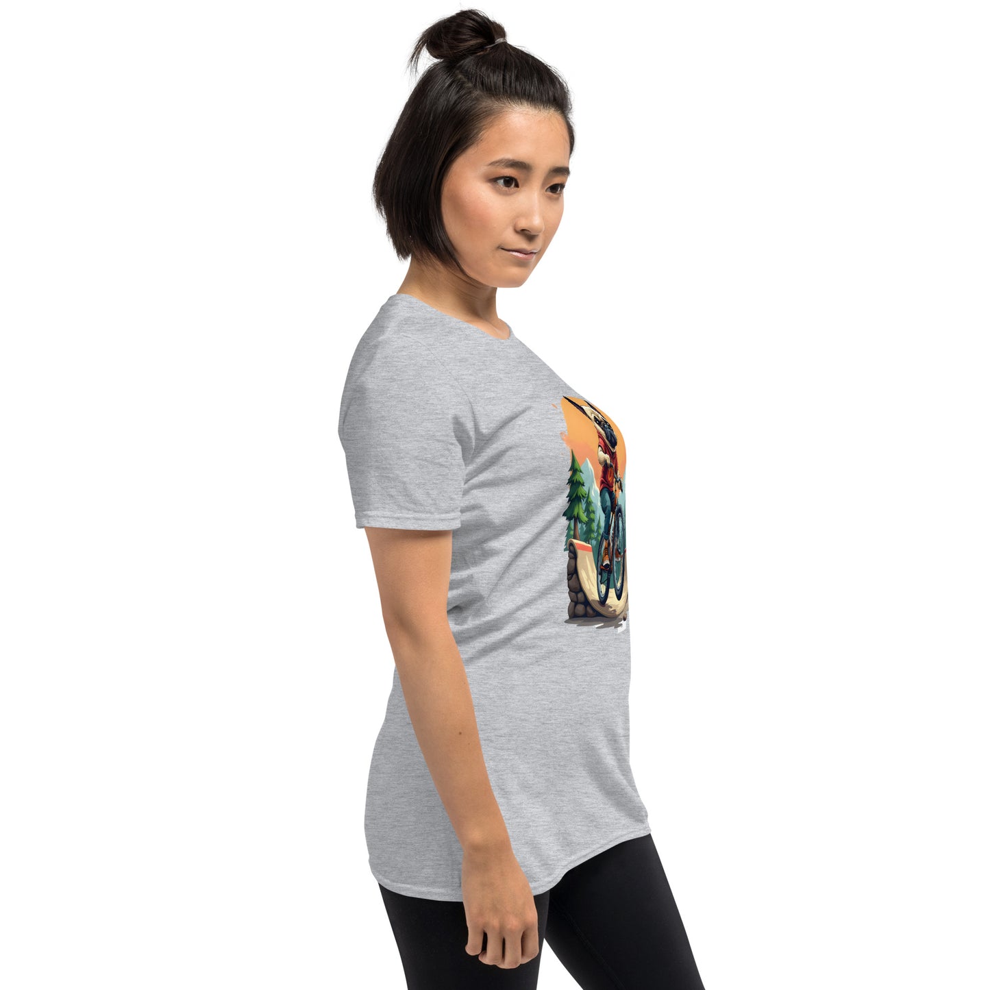 pug dog at bike park Short-Sleeve Unisex T-Shirt