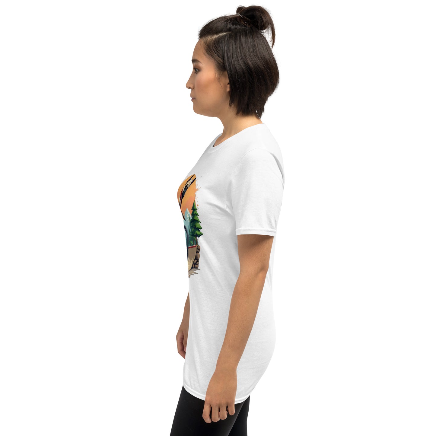pug dog at bike park Short-Sleeve Unisex T-Shirt