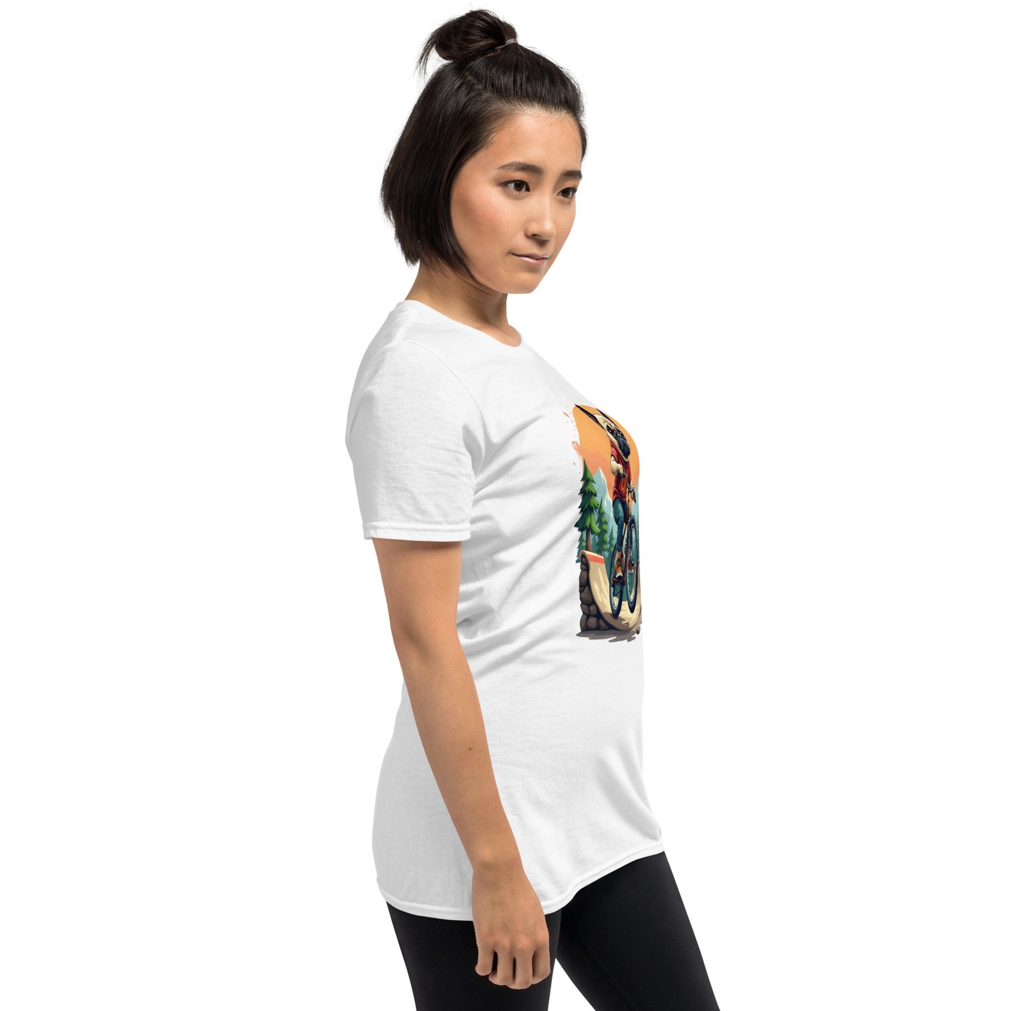 pug dog at bike park Short-Sleeve Unisex T-Shirt