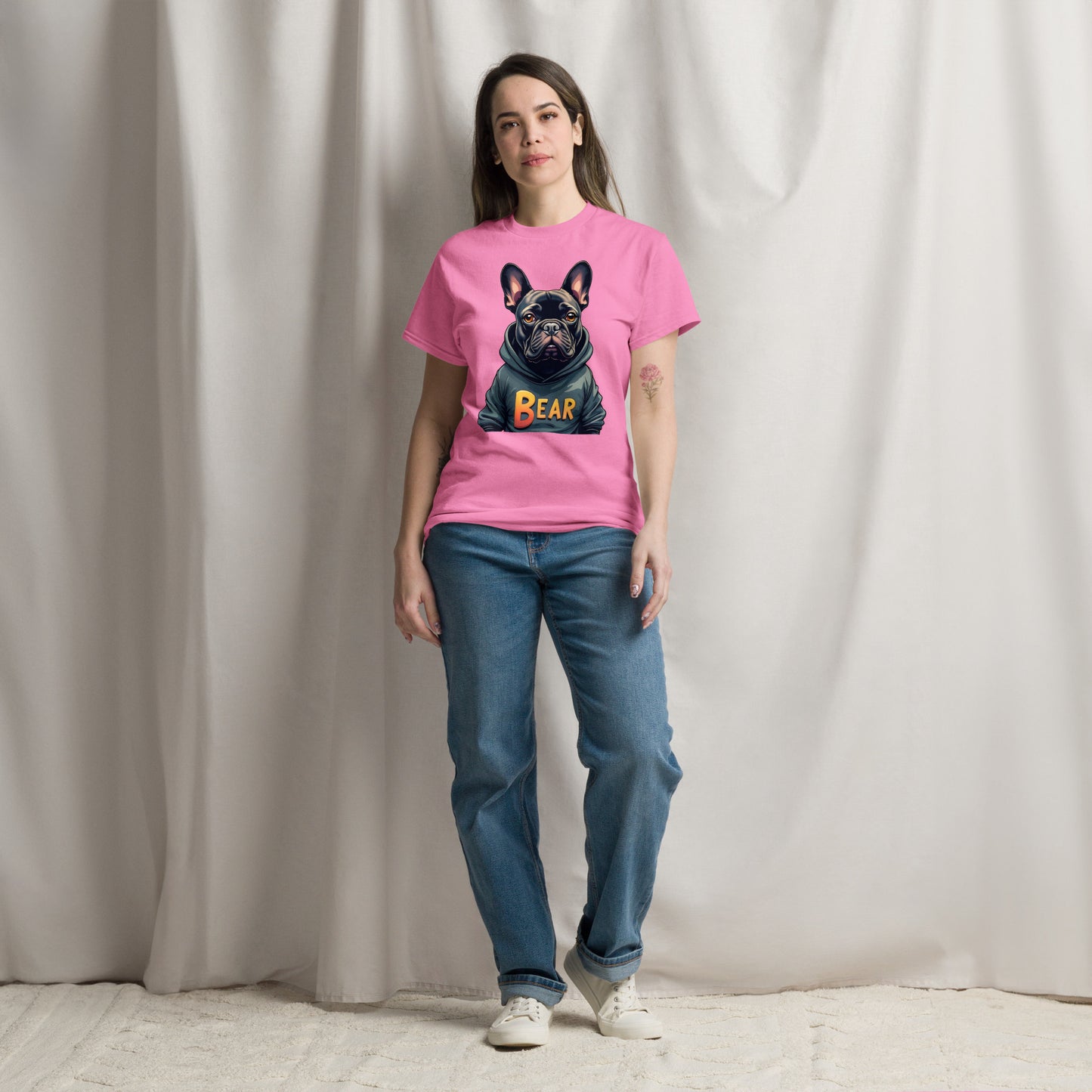 Woman's French bulldog bear classic tee
