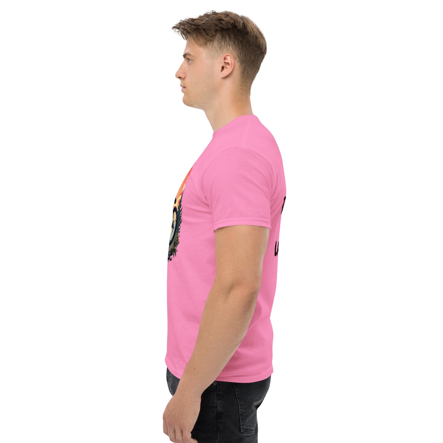 Unisex Print Wolf Rider Rear print text classic tee