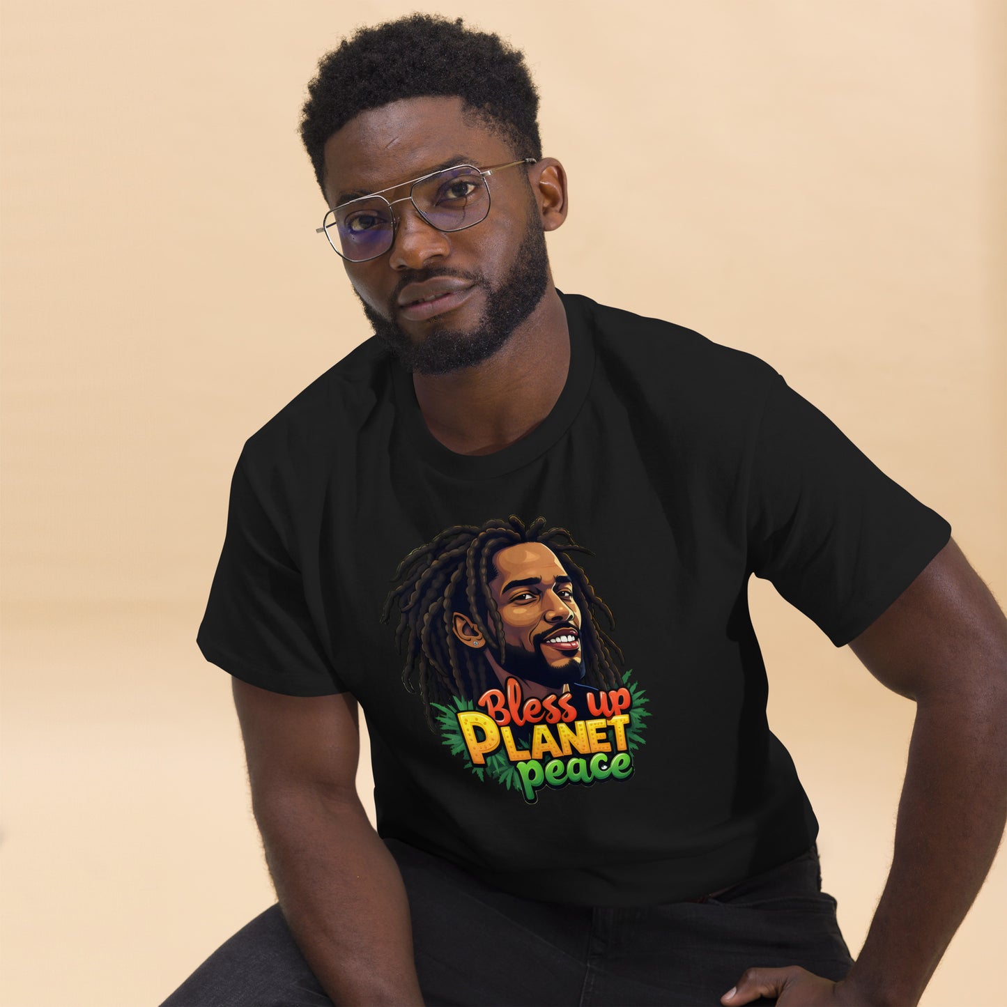 Unisex bless up Planet piece 2 classic tee
