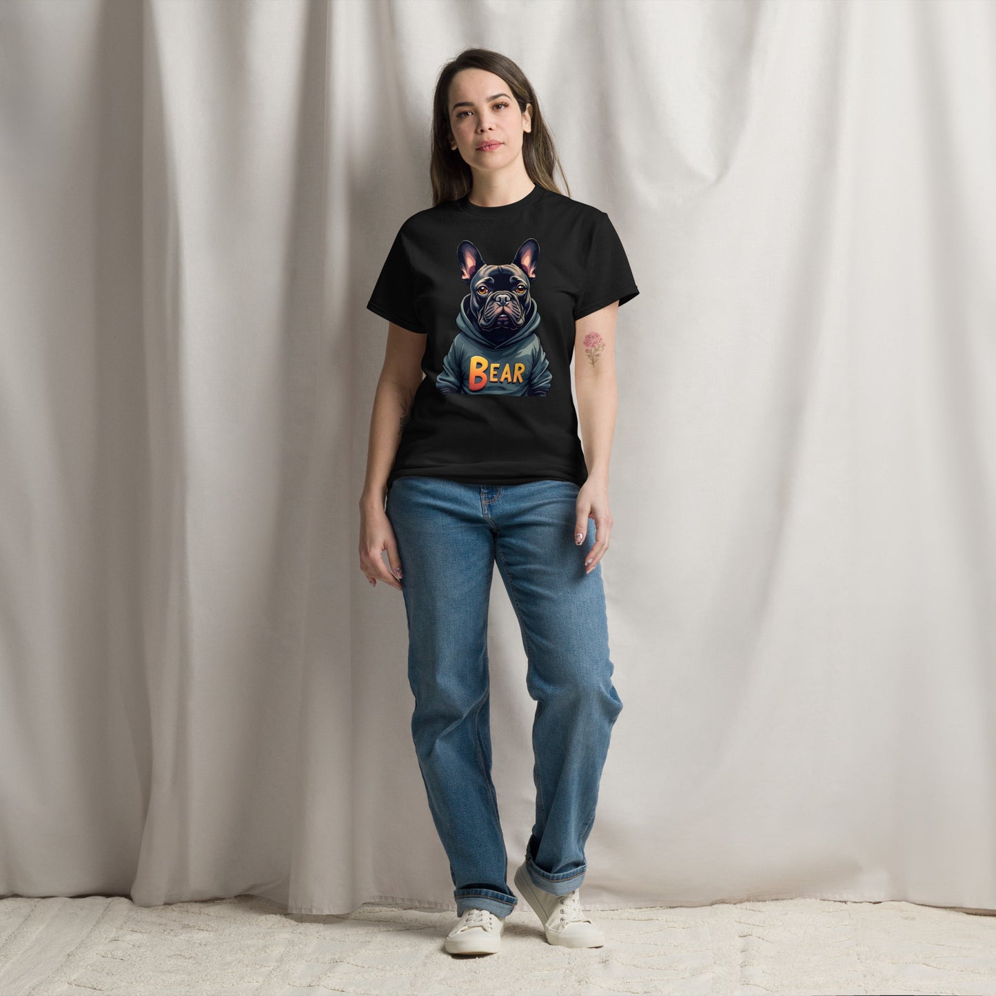 Woman's French bulldog bear classic tee