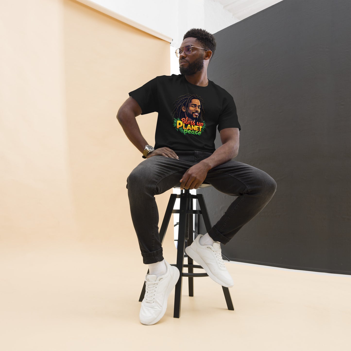 Unisex bless up Planet piece 2 classic tee