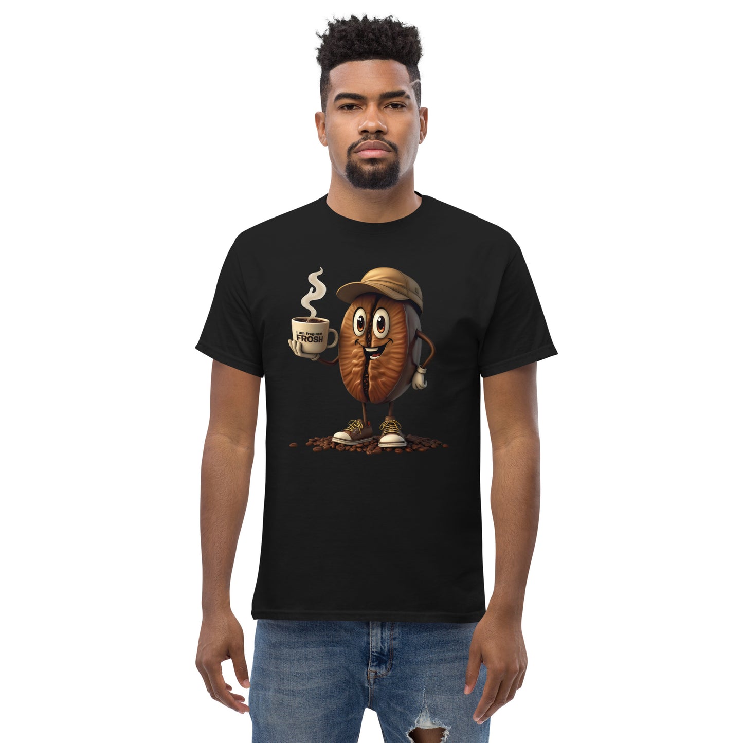 Unisex coffee Bean in a cup classic tee