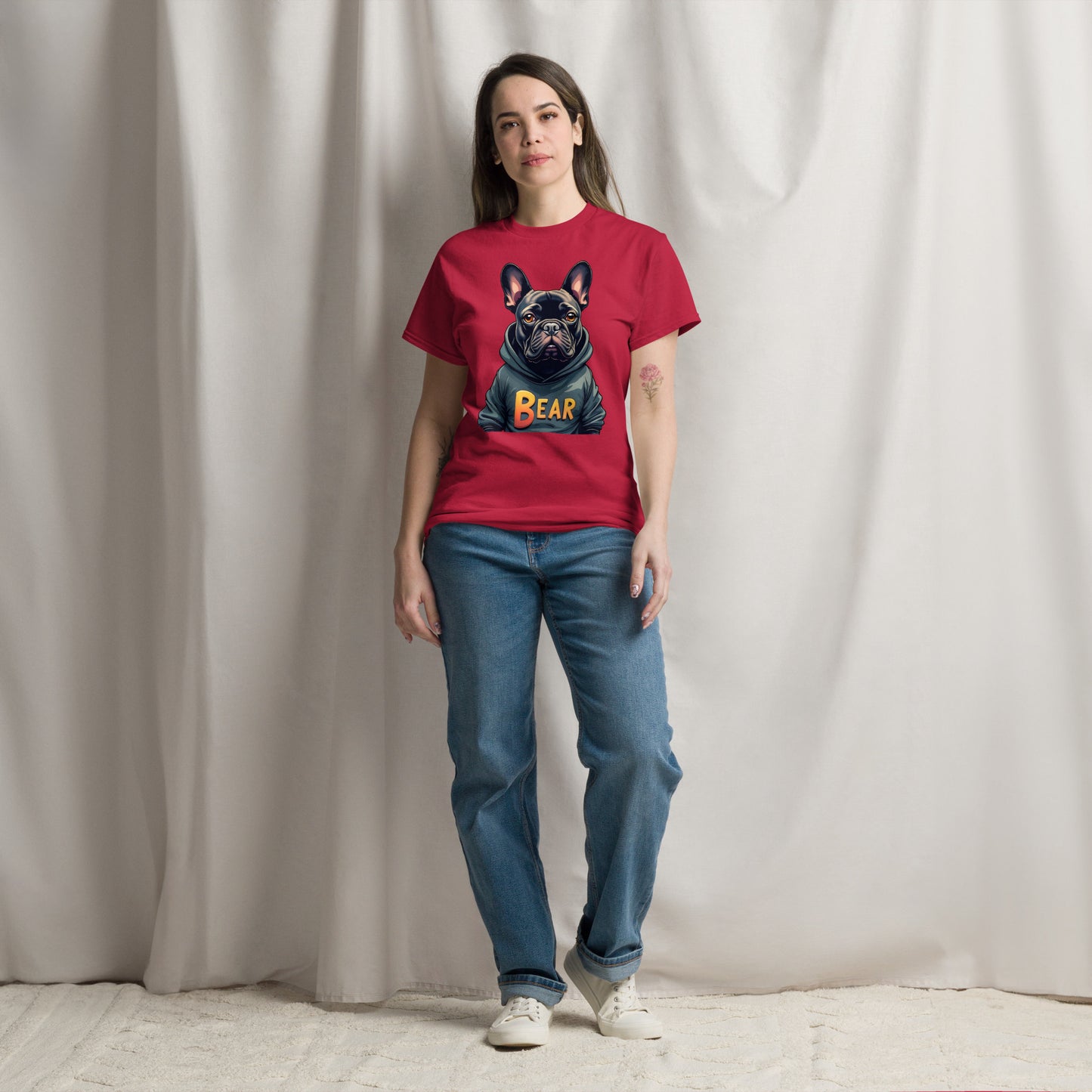 Woman's French bulldog bear classic tee