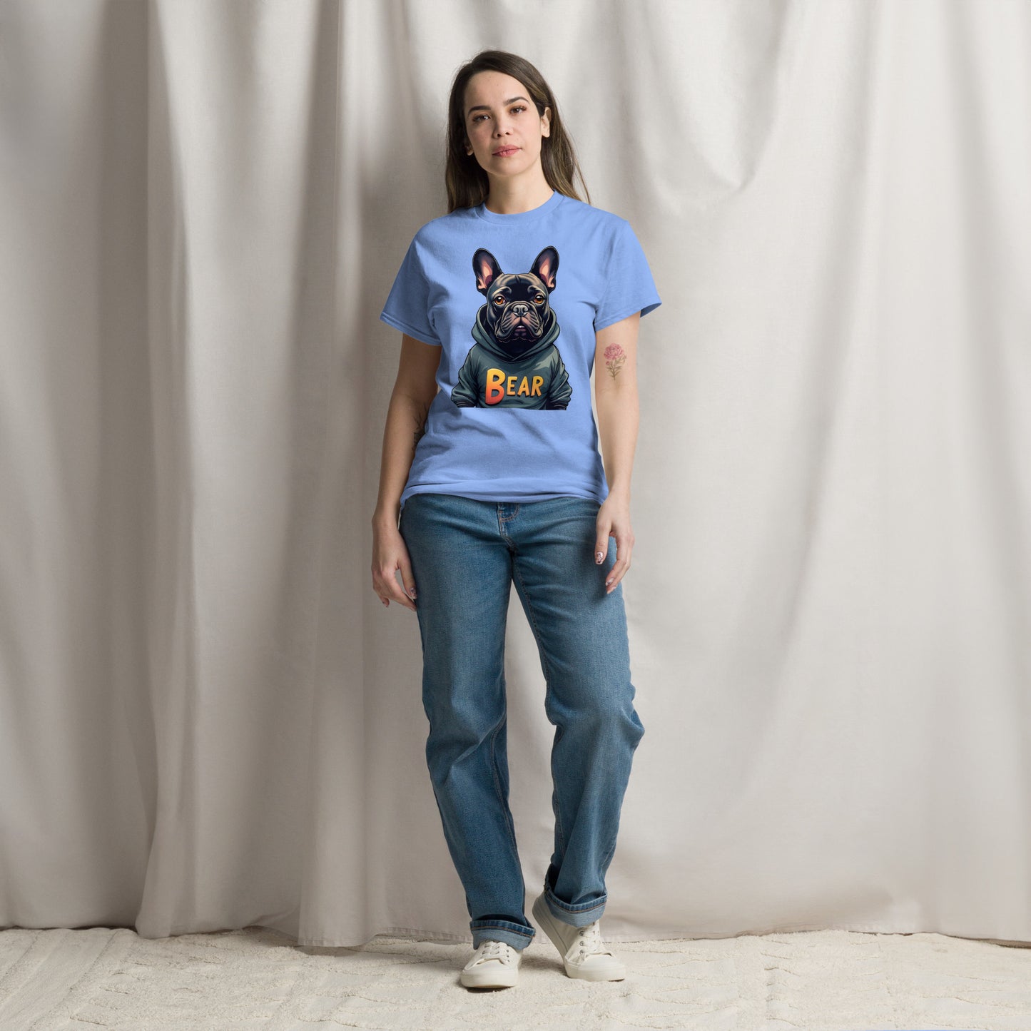 Woman's French bulldog bear classic tee