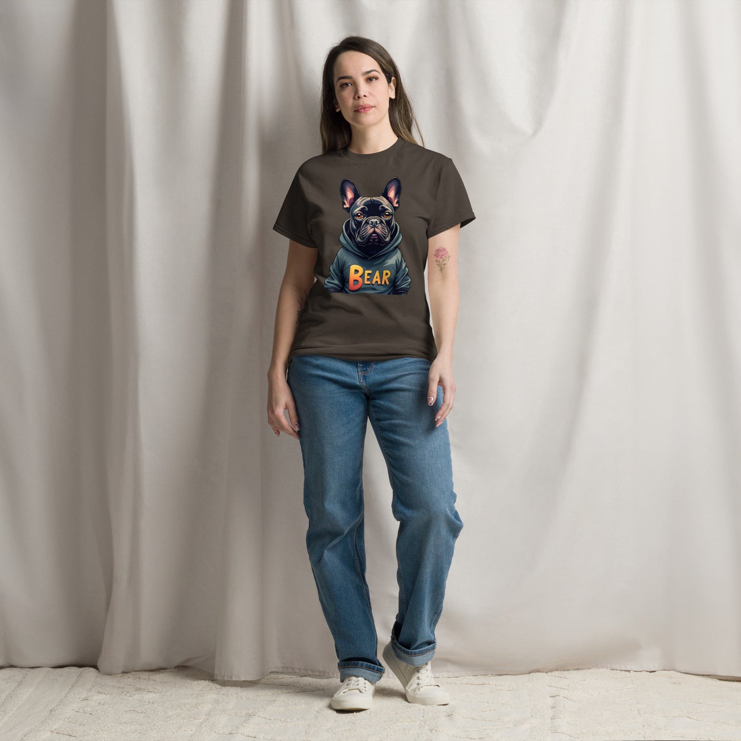 Woman's French bulldog bear classic tee