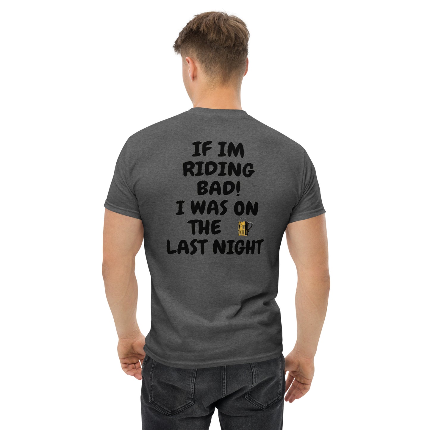 Unisex Print Wolf Rider Rear print text classic tee
