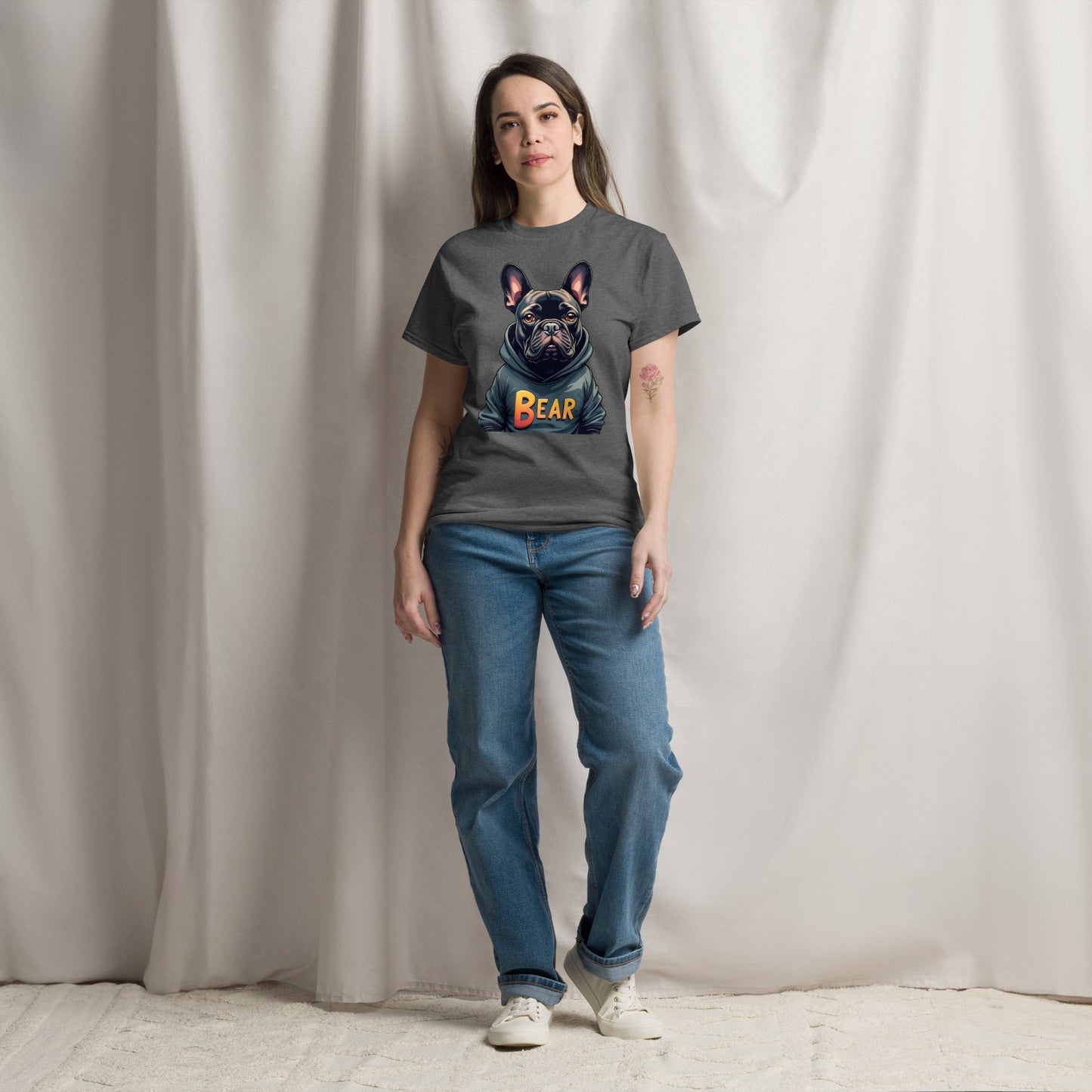Woman's French bulldog bear classic tee