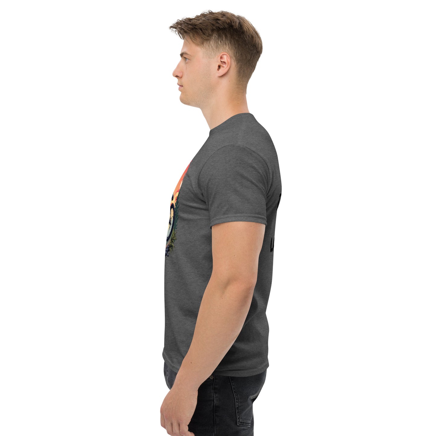 Unisex Print Wolf Rider Rear print text classic tee