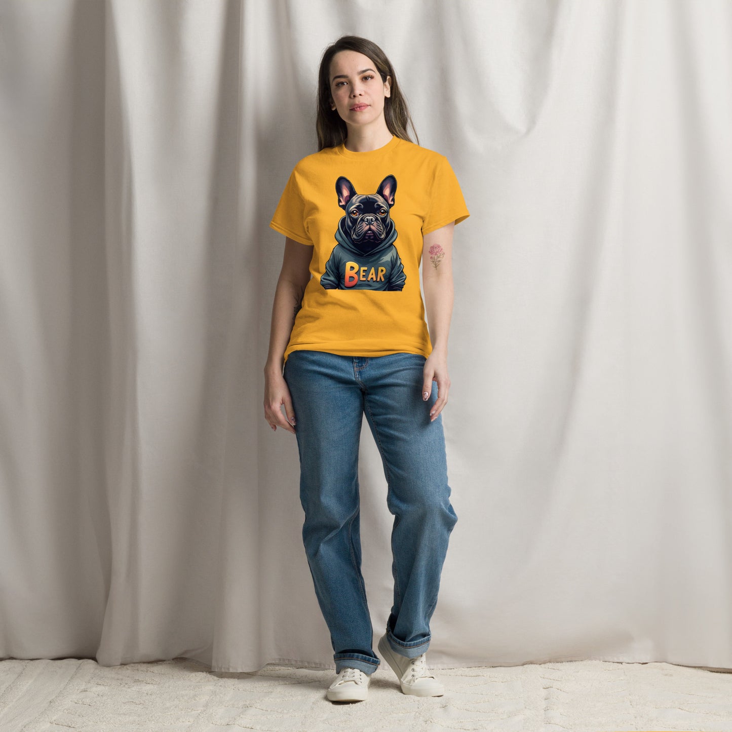 Woman's French bulldog bear classic tee