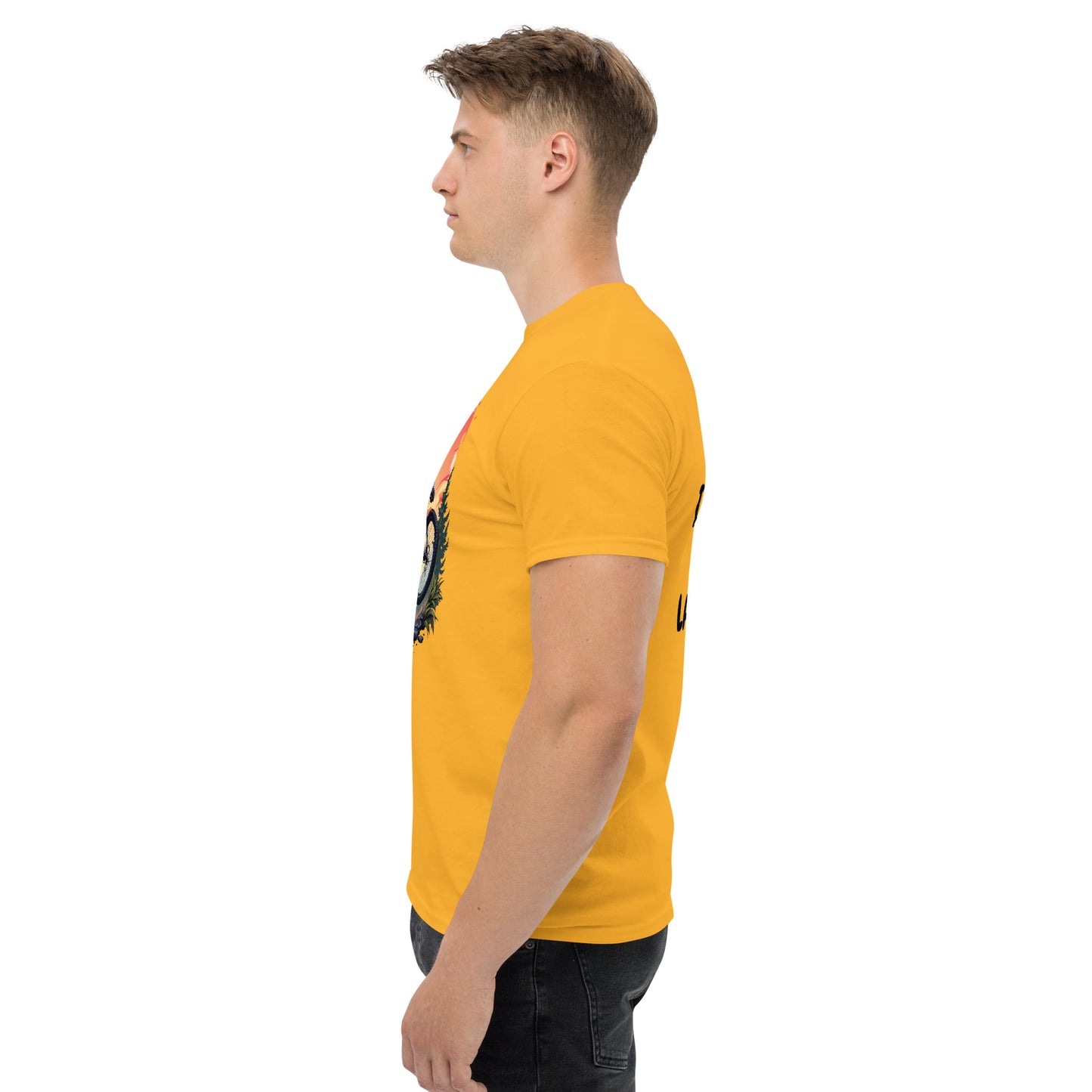 Unisex Print Wolf Rider Rear print text classic tee