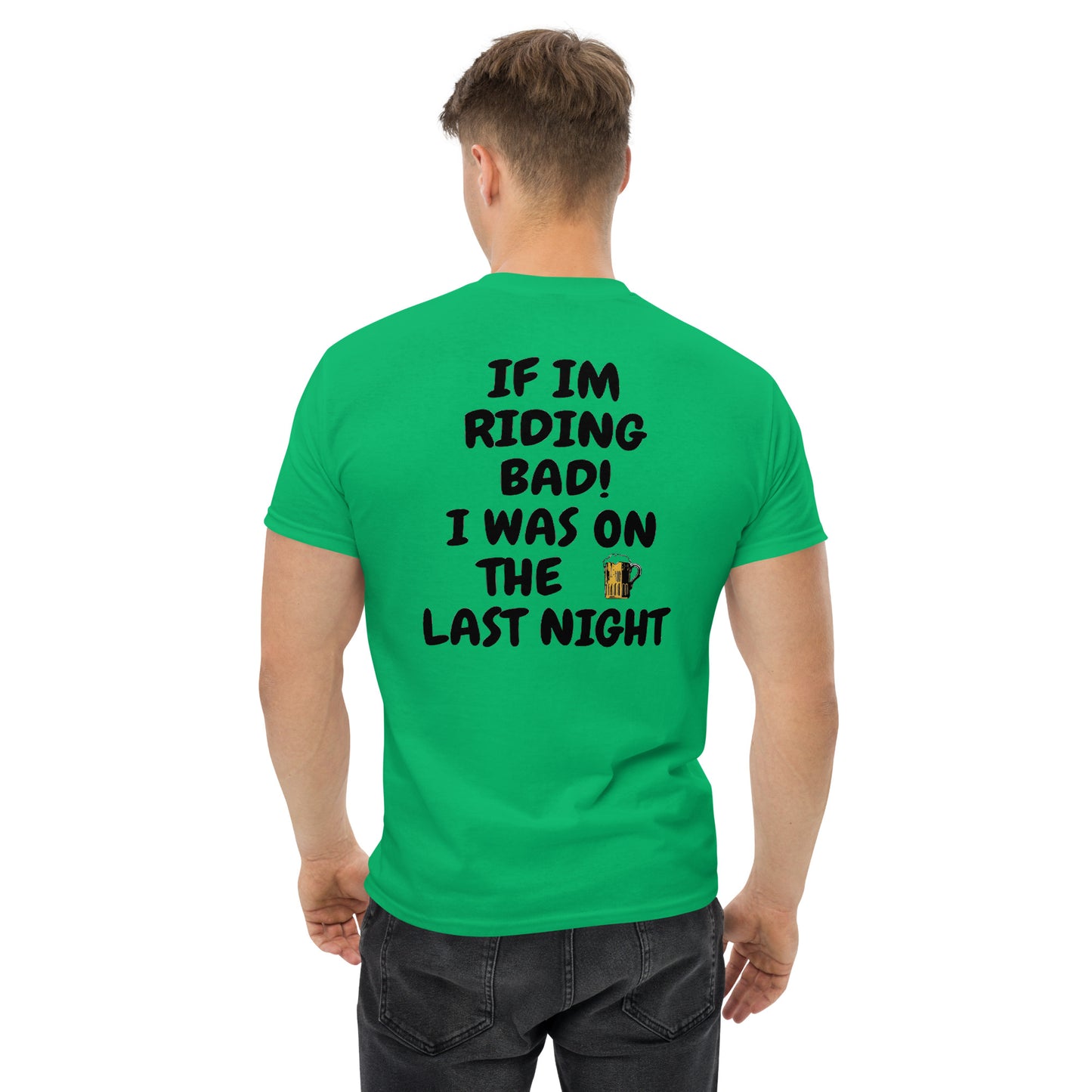Unisex Print Wolf Rider Rear print text classic tee