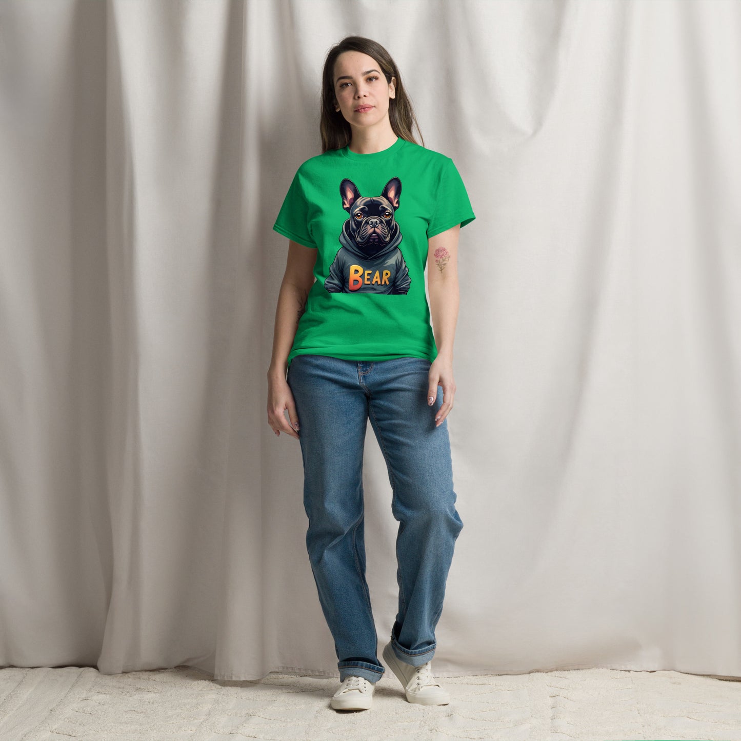Woman's French bulldog bear classic tee