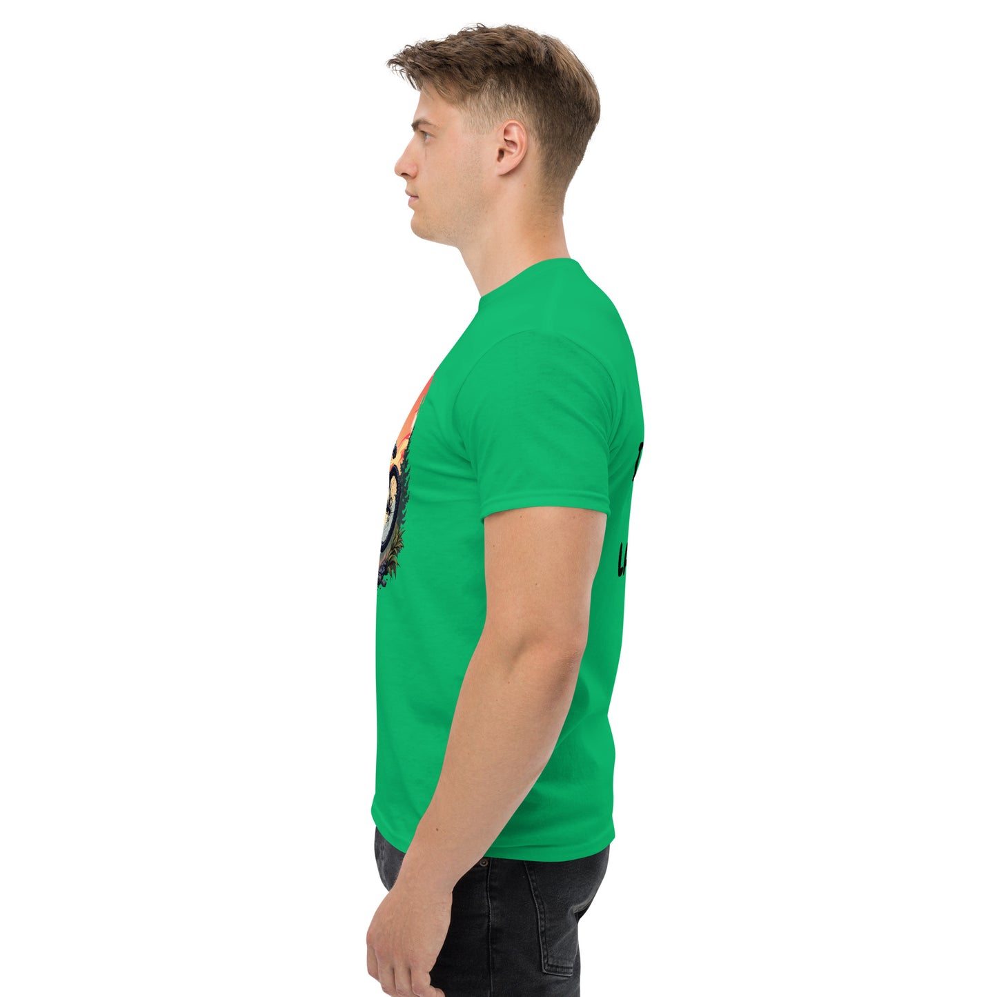 Unisex Print Wolf Rider Rear print text classic tee