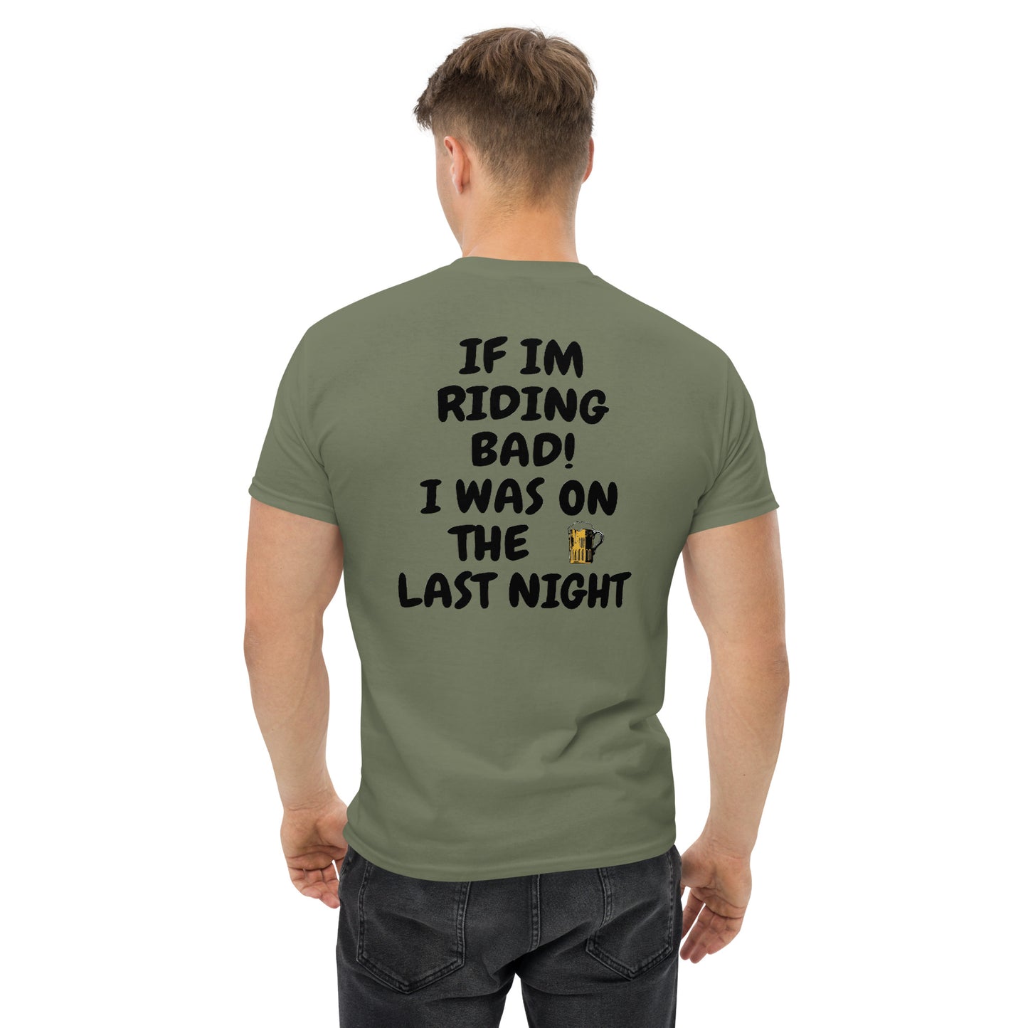 Unisex Print Wolf Rider Rear print text classic tee