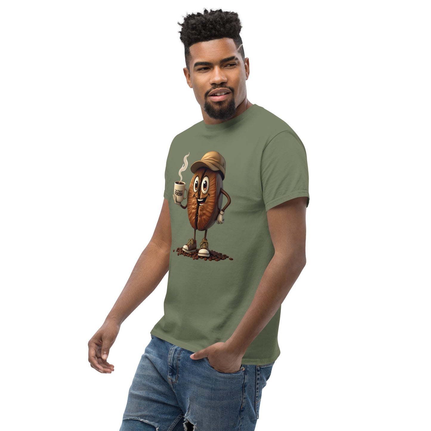 Unisex coffee Bean in a cup classic tee
