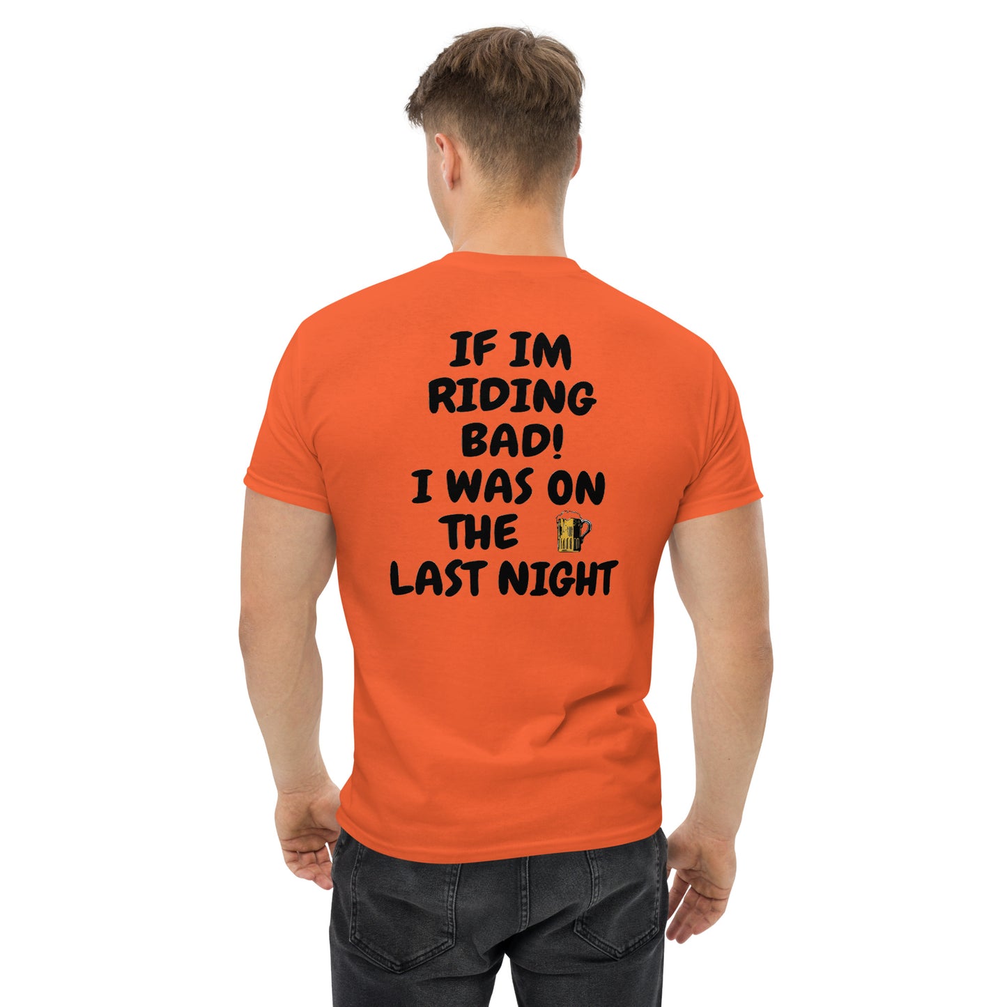 Unisex Print Wolf Rider Rear print text classic tee