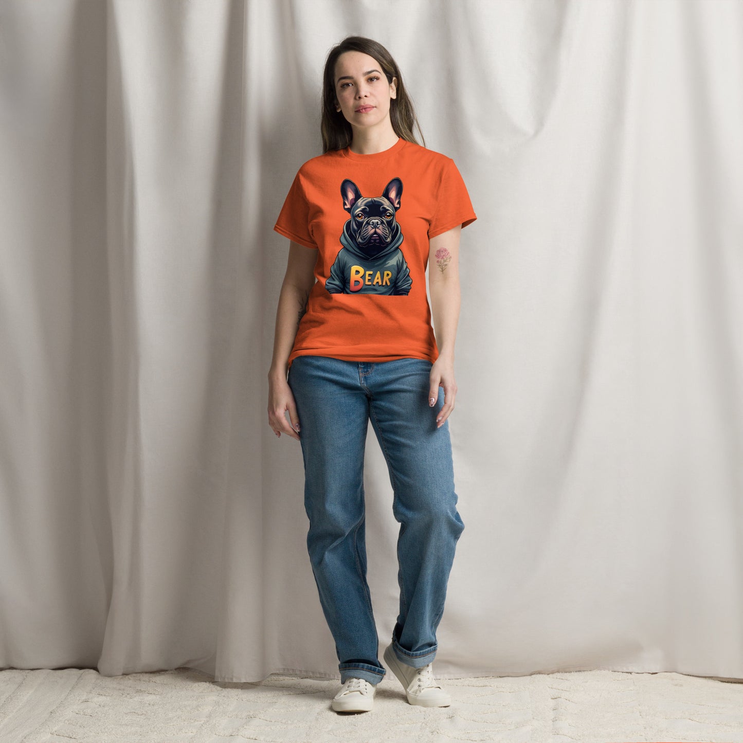 Woman's French bulldog bear classic tee