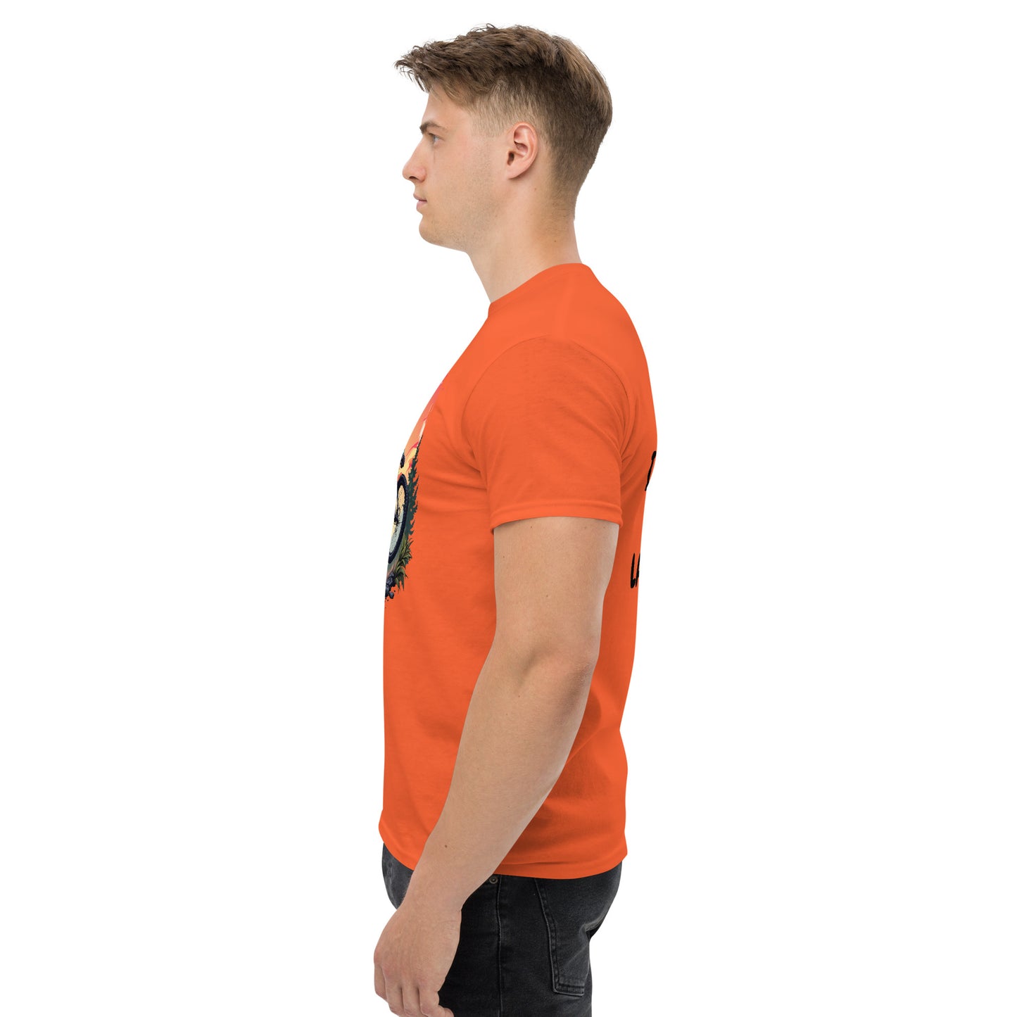 Unisex Print Wolf Rider Rear print text classic tee