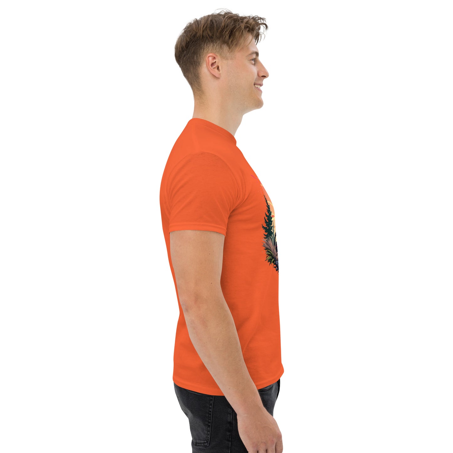 Unisex Print Wolf Rider Rear print text classic tee