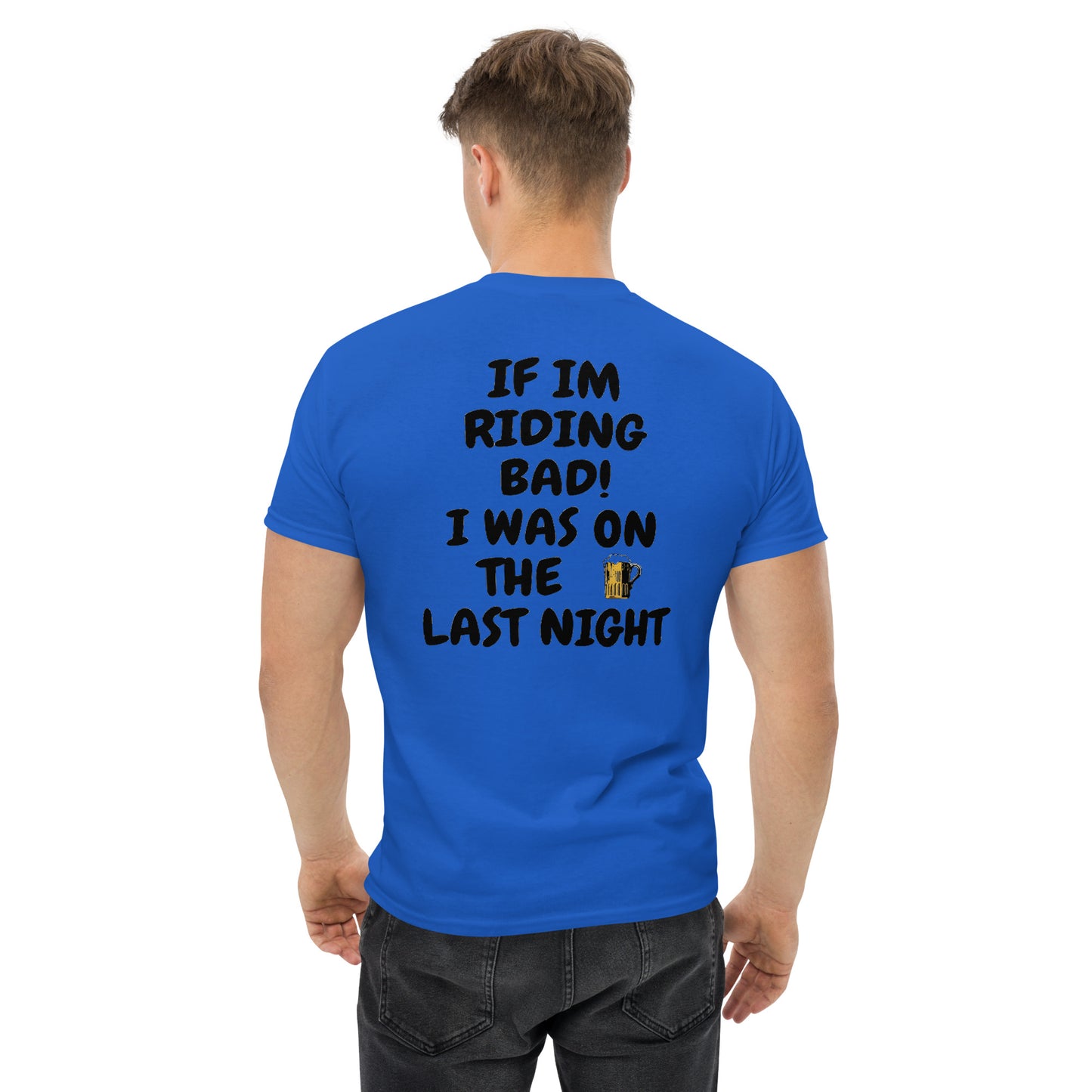 Unisex Print Wolf Rider Rear print text classic tee
