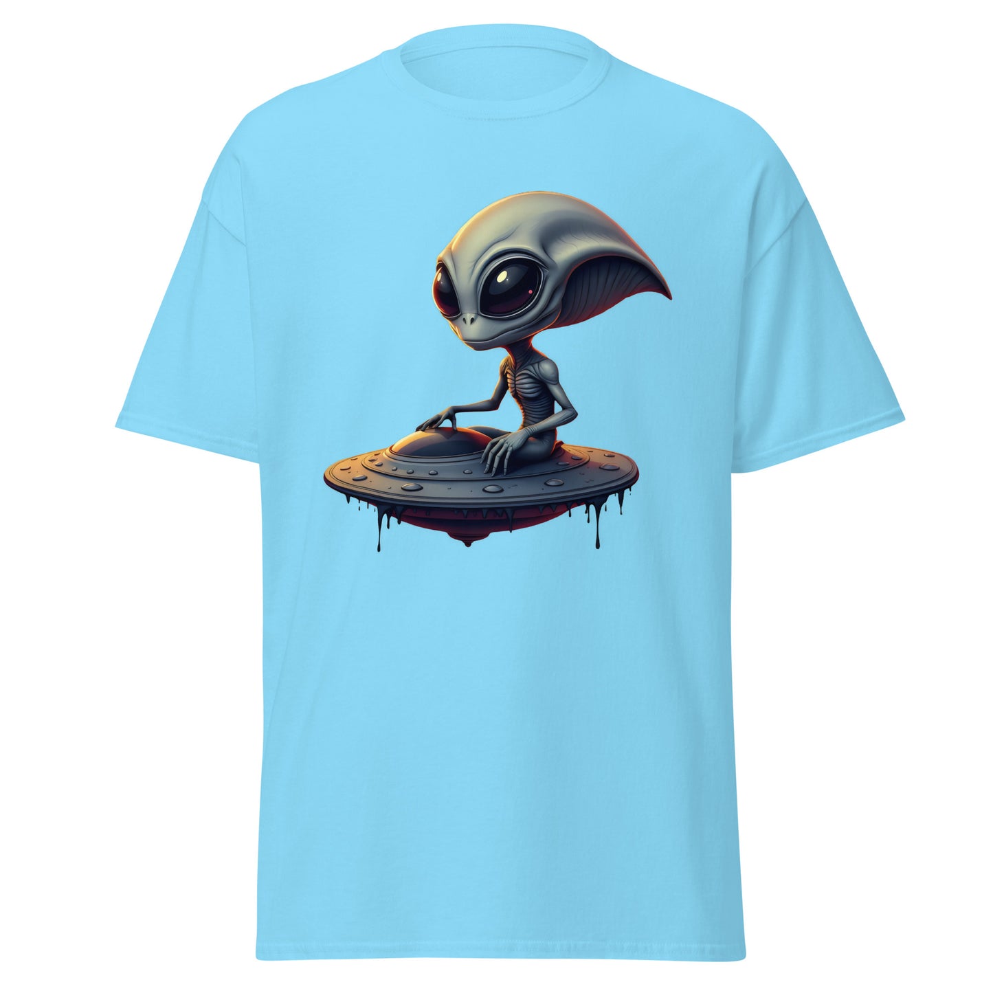 Unisex UFO alien armed eyes classic tee